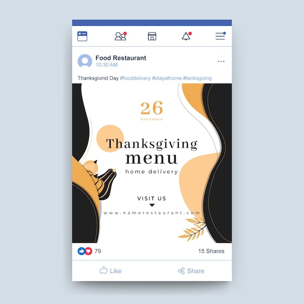 Thanksgiving facebook post