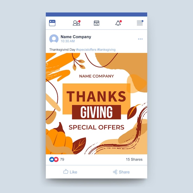 Thanksgiving facebook post