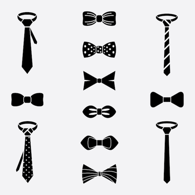 Free Vector ties and bow ties set.