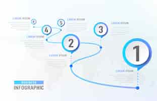 Free vector timeline infographic 6 milestone like a road. business concept infographic template.