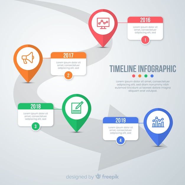 Timeline professional infographic