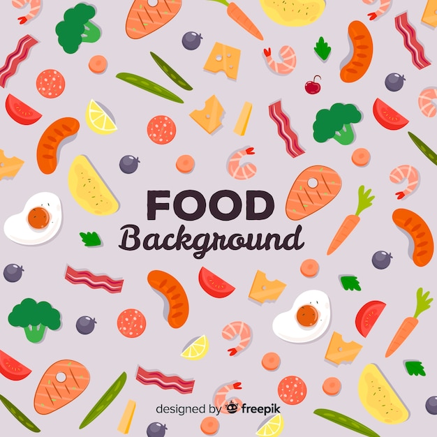 Free Vector tiny food background