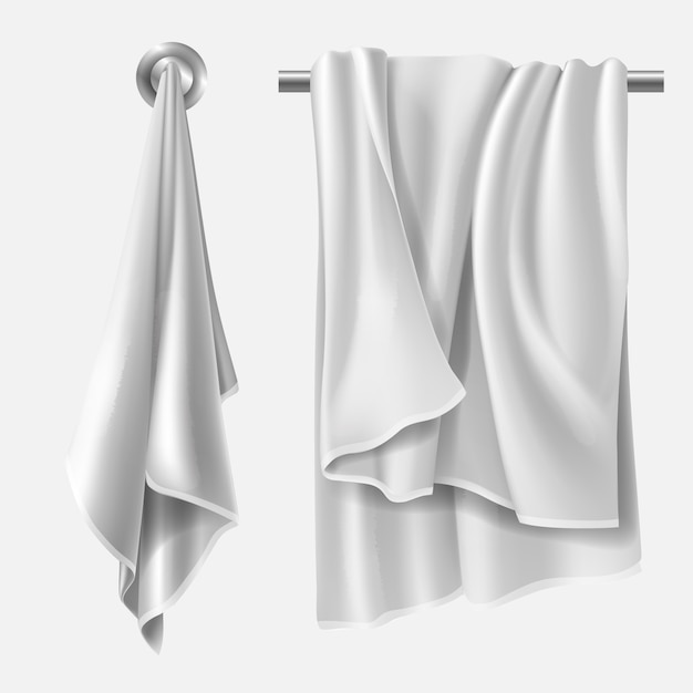 Free Vector towel hanging from a towel rack