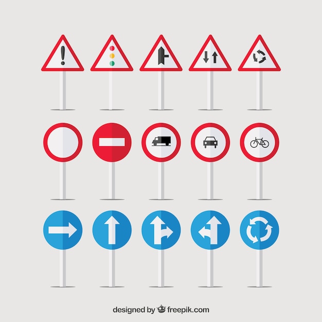 Free vector traffic signs