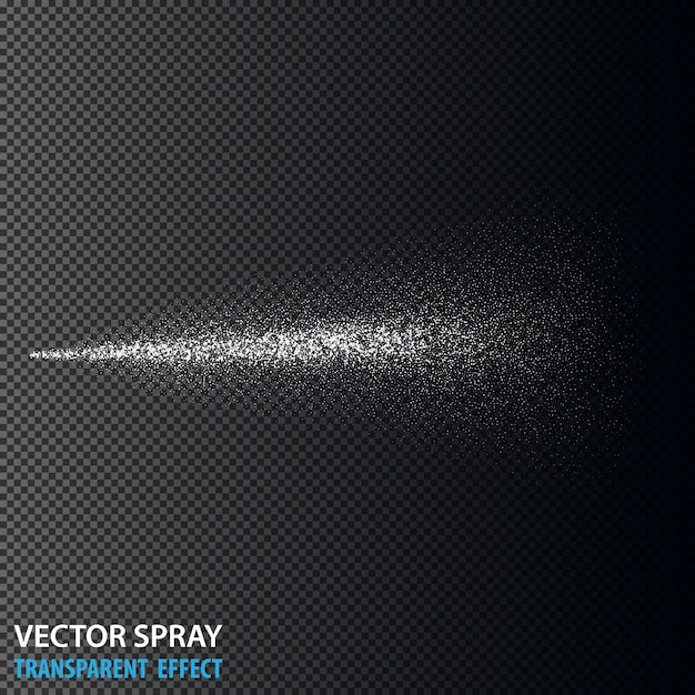 Free Vector transparent water spray cosmetic dust and dots white fog spray effect isolated on background vector