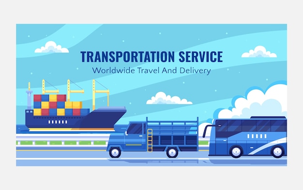 Free Vector transport concept facebook template