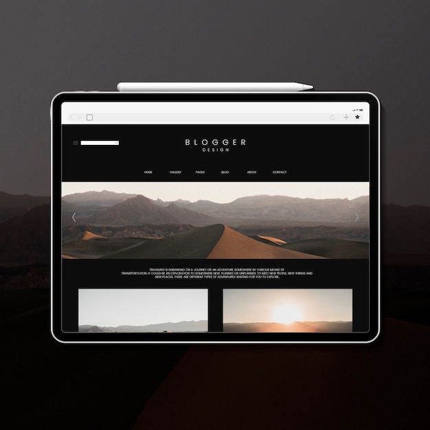 Free vector travel blog template