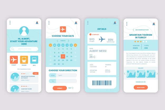 Travel booking app