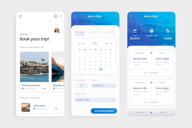 Travel booking app