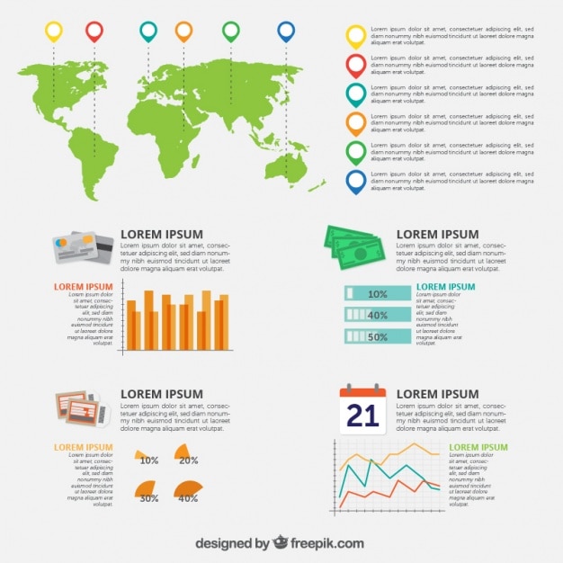 Free Vector travel infographic template with color details