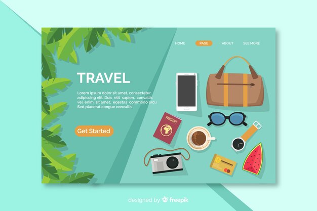 Travel landing page