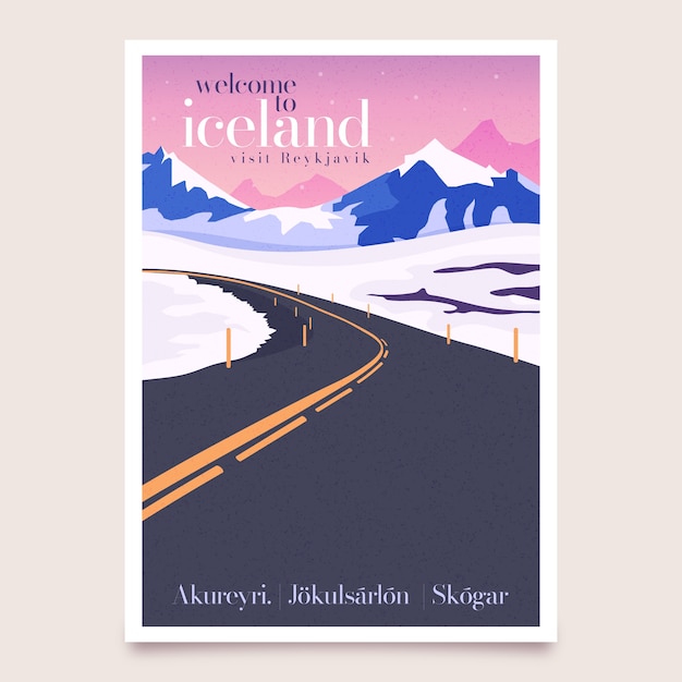 Free Vector travel poster illustrated concept