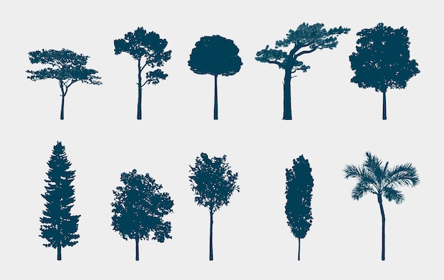 Free Vector tree collection