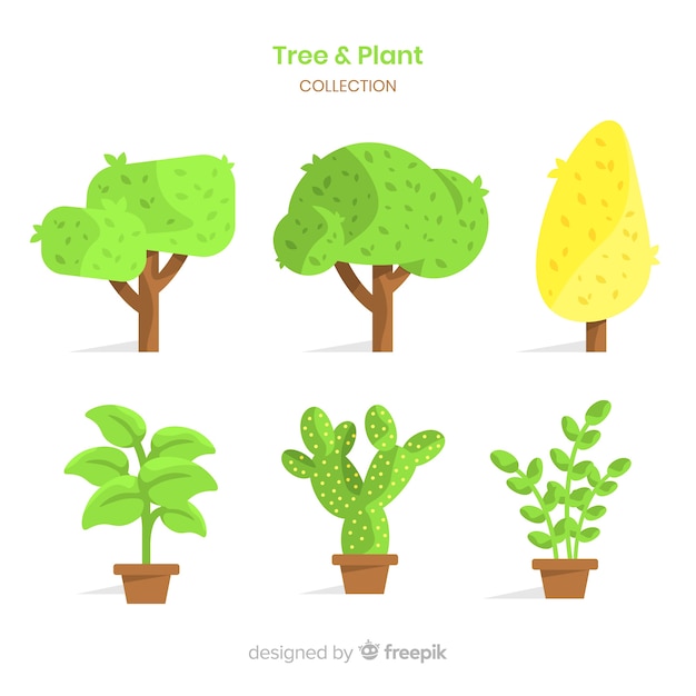 Free vector tree and plant collection