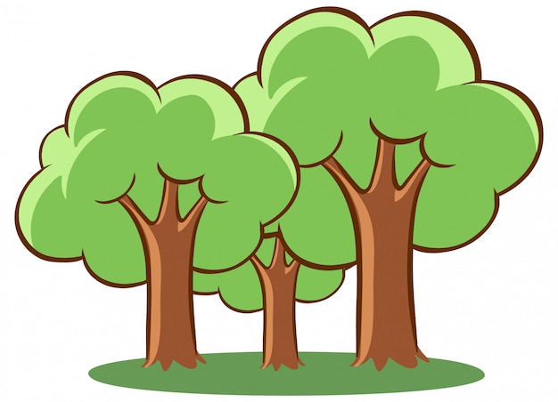 Free Vector trees in the park