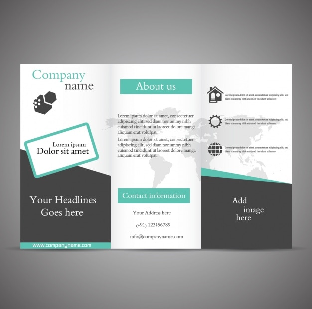 Free vector trifold template design