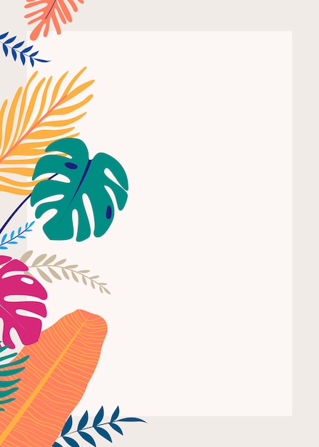 Free Vector tropical design space