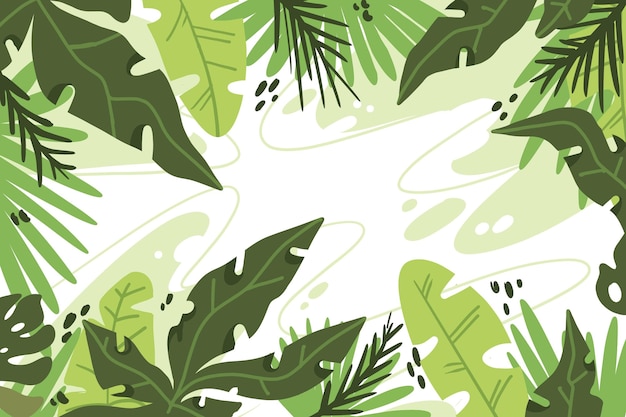 Free Vector tropical leaves background