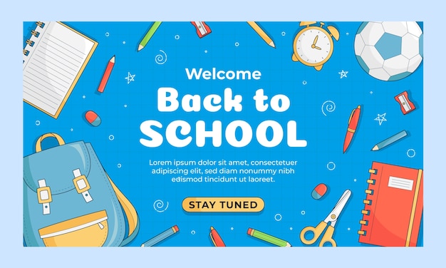 Free Vector twitch background for back to school season