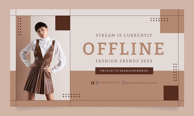 Free Vector twitch background for fashion collection and style