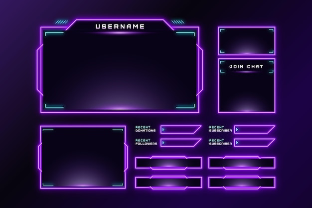 Free vector twitch stream panels