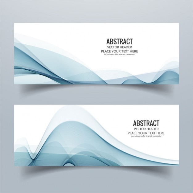 Free Vector two banners with smoke