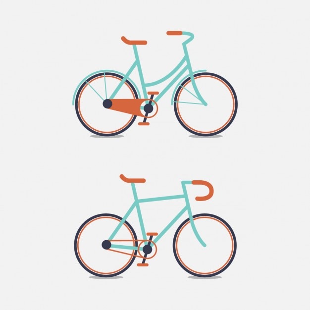 Free vector two coloured bike design