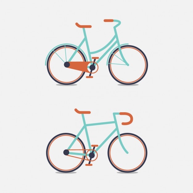 Free Vector two coloured bike design