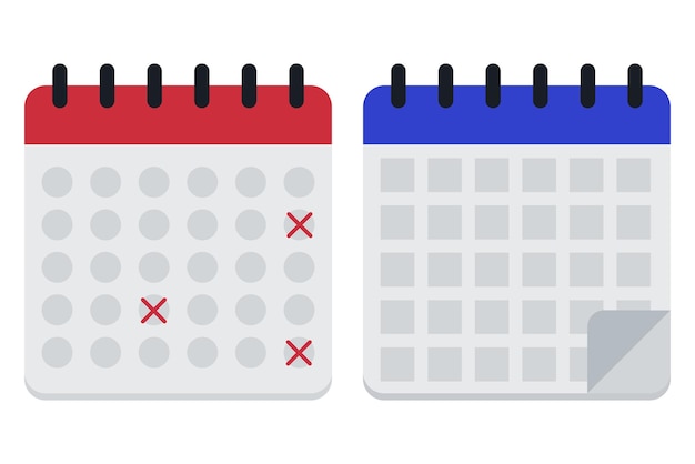 Free vector two flat style calendars