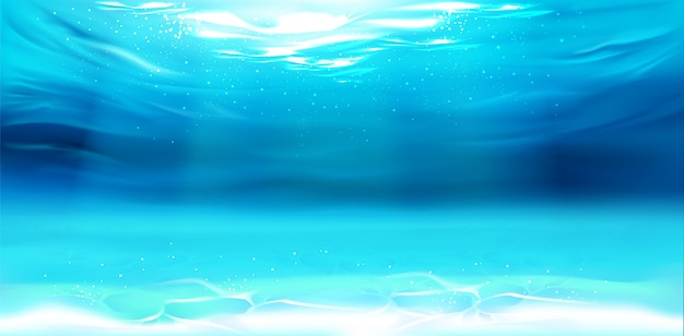 Underwater background, water surface, ocean, sea