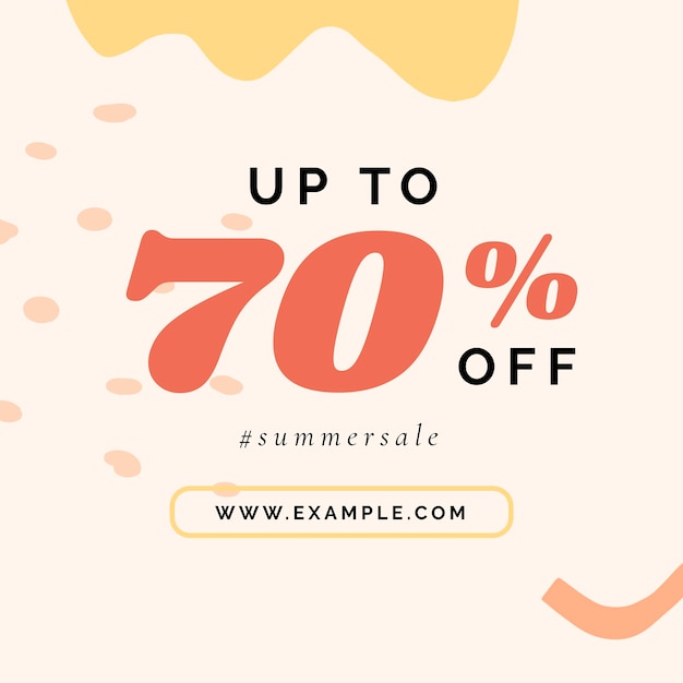 Free Vector up to 70% off social template