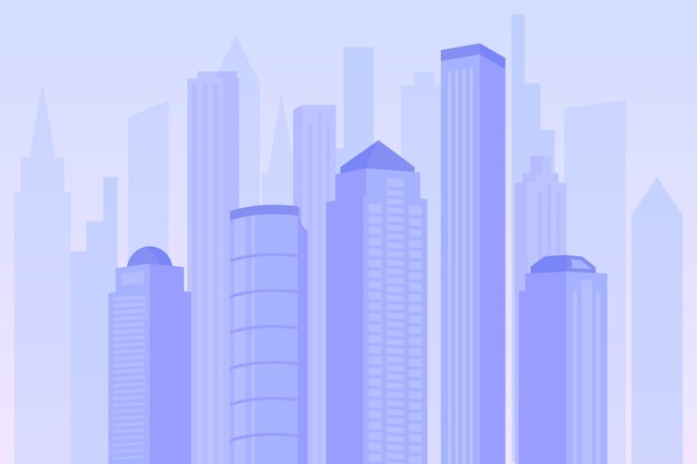 Free vector urban city - background for video conferencing