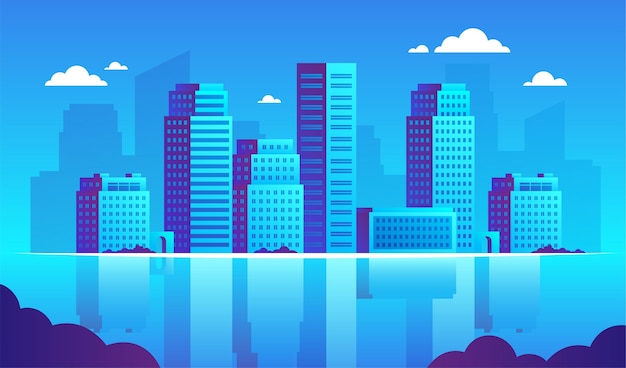 Urban city - background for video conferencing