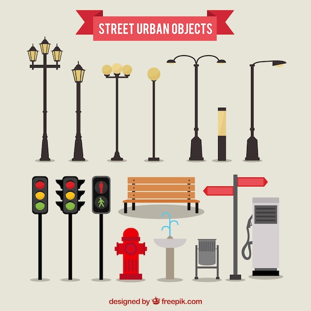 Free vector urban objects