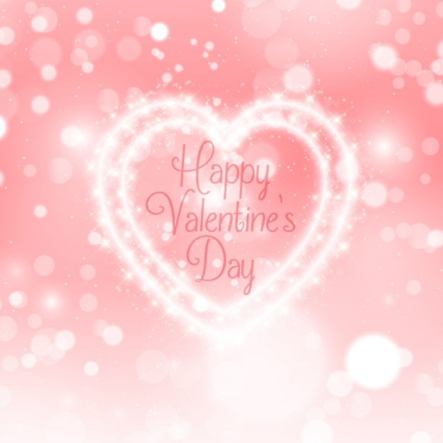 Free Vector valentine day light heart background