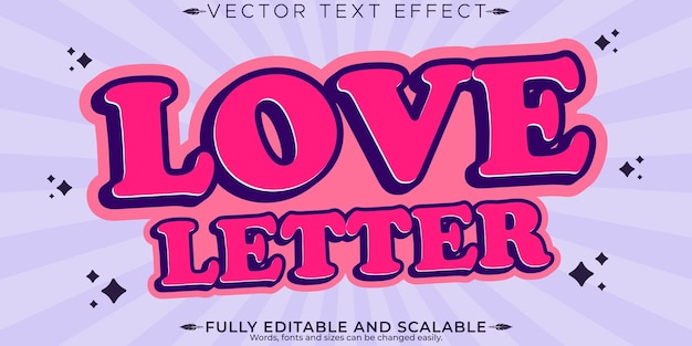 Free Vector valentine love text effect editable romance and couple text style