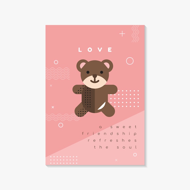 Free vector valentine's day flyer and card template