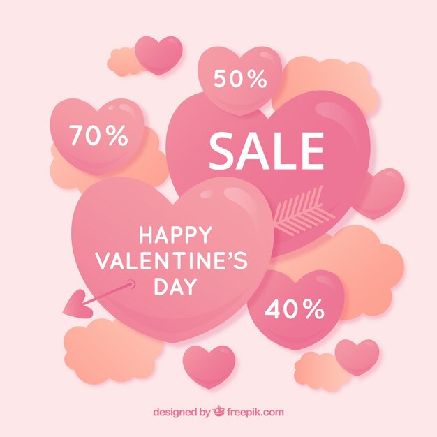 Valentine's day sale background