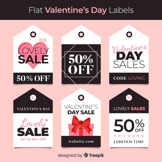 Valentine's day sale label collection