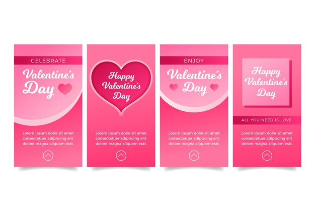 Free vector valentine's day sale story collection