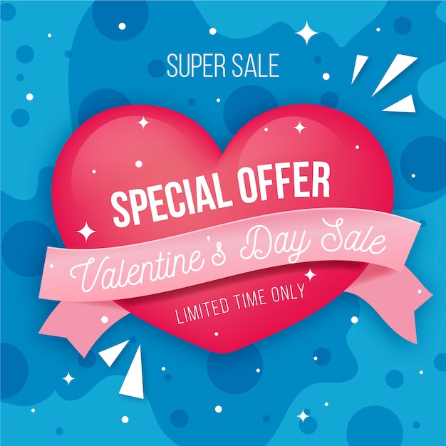 Free Vector valentine's day special offer sale