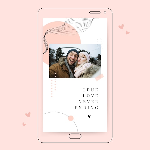 Valentines day instagram story template