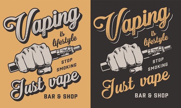 Free Vector vaping apparel illustration