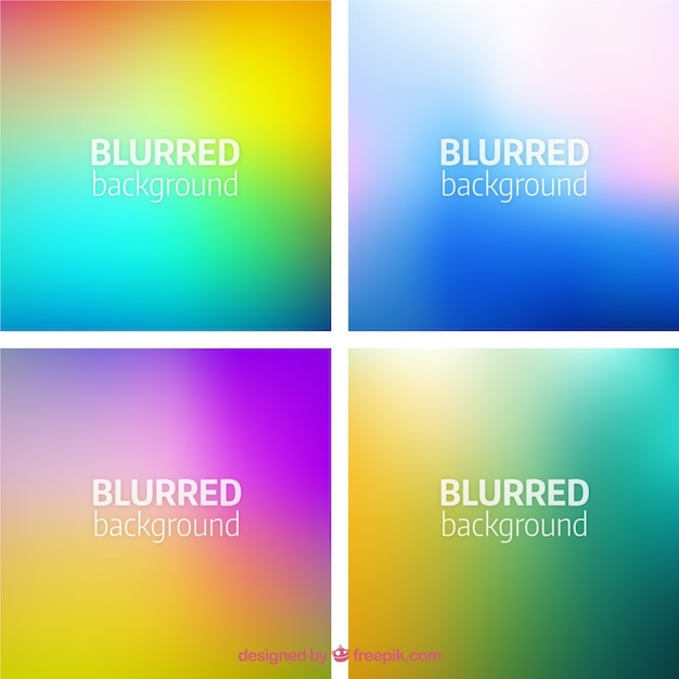 Free Vector variety of blurred backgrounds