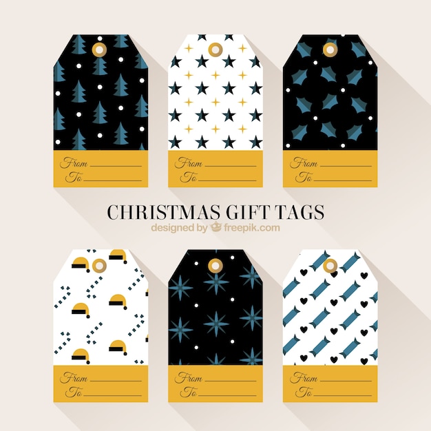 Variety of christmas gift tags