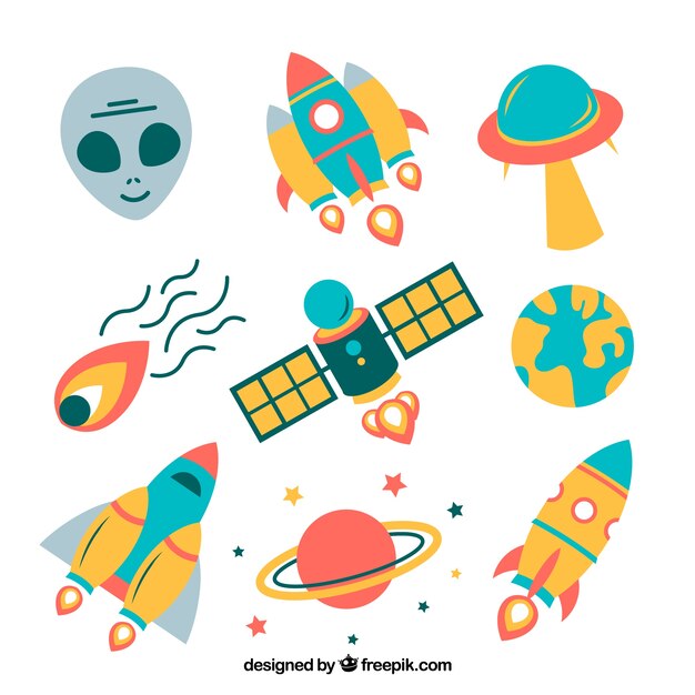 Variety of space icons