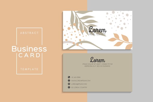 Vector abstract creative business cards (back and front set template)