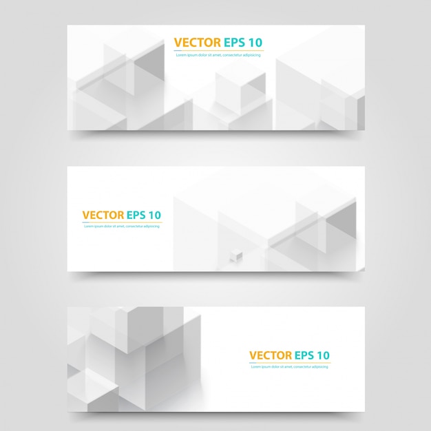 Free vector vector abstract geometric shape from gray cubes.