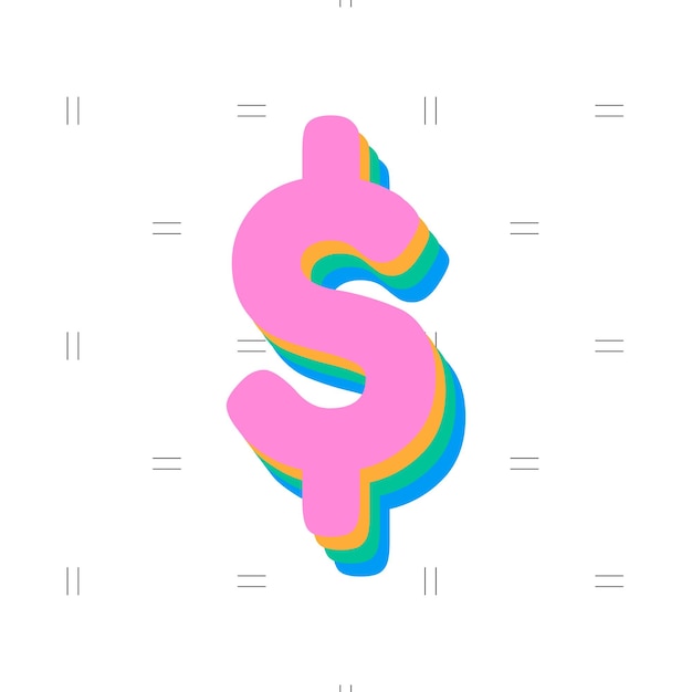 Free Vector vector dollar sign font typography