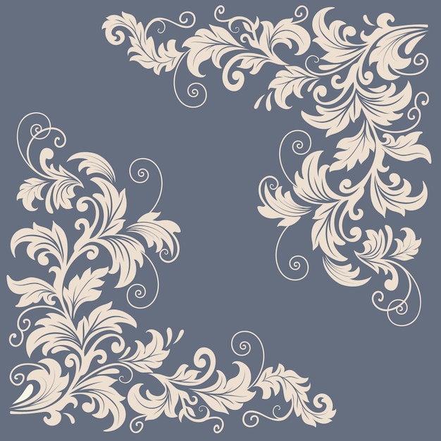 Free Vector vector floral design elements for page decoration